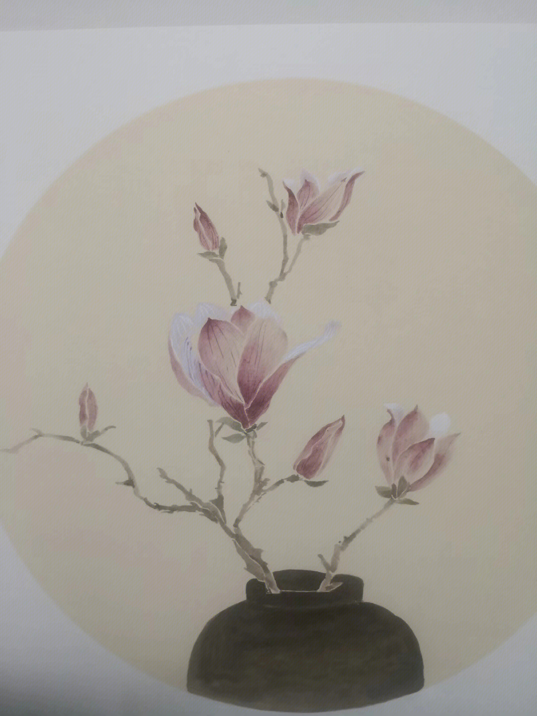 迎春花没骨画图片