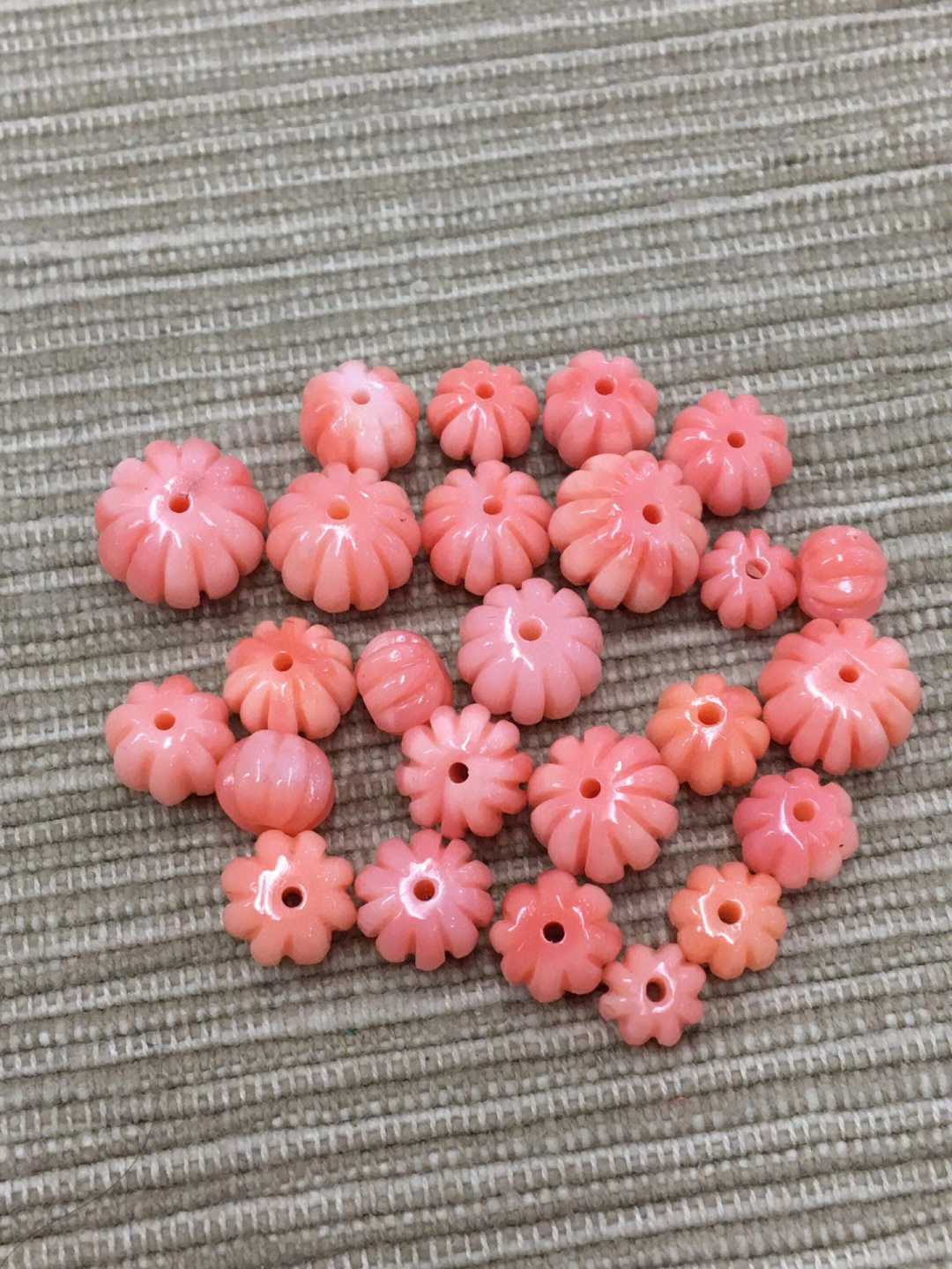 南瓜珠配件红珊瑚粉色配饰