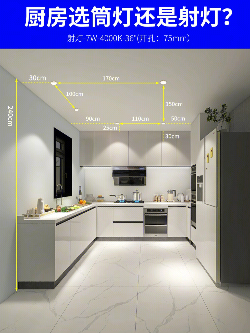 太多人纠结于厨房灯具该怎么选择,从底层逻辑出发,灯光方案不在于二