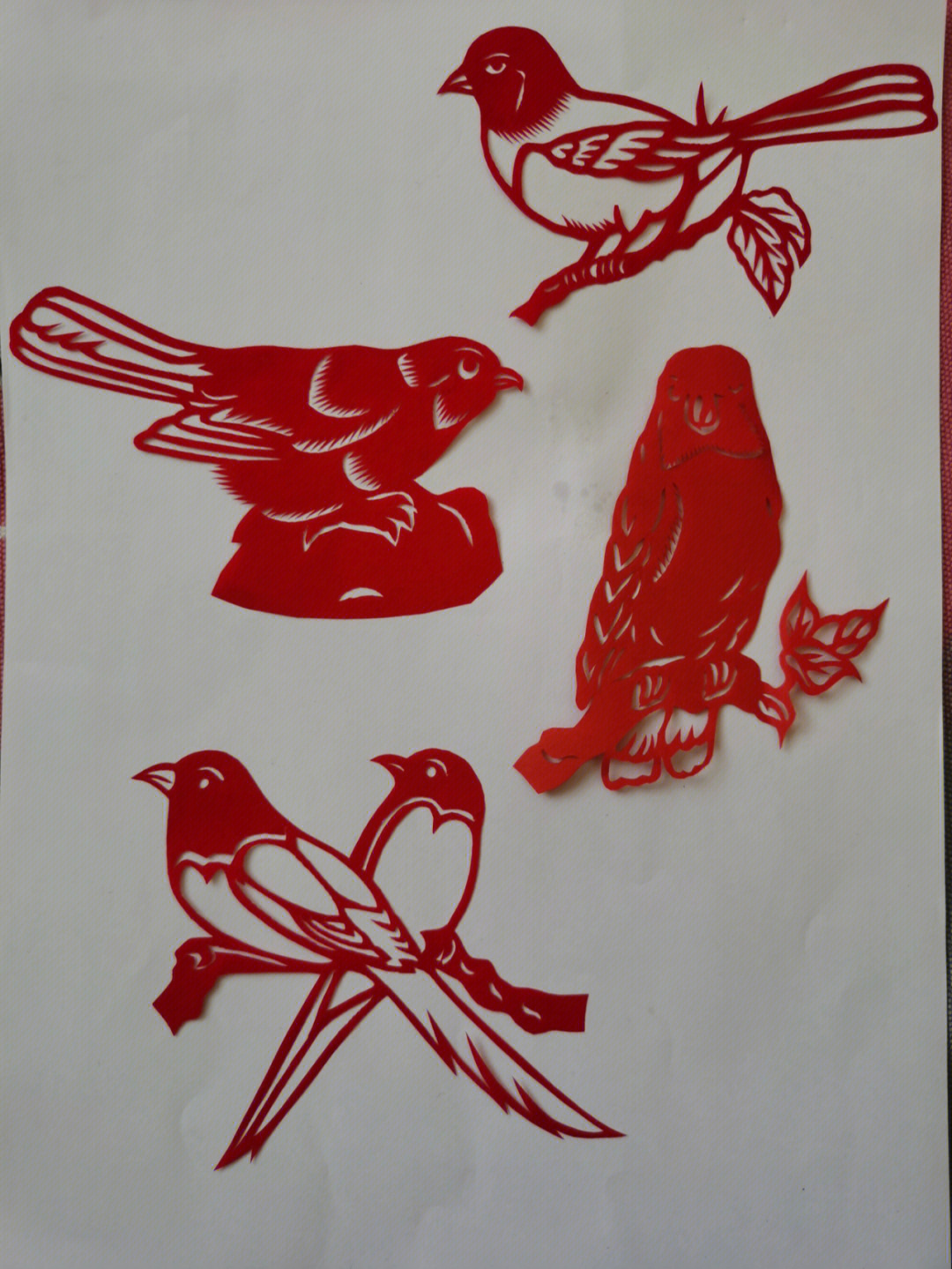鸟的剪纸图案简单方法图片
