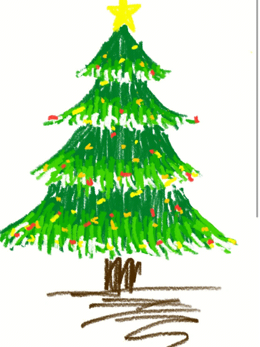 备忘录手绘圣诞树教程图片