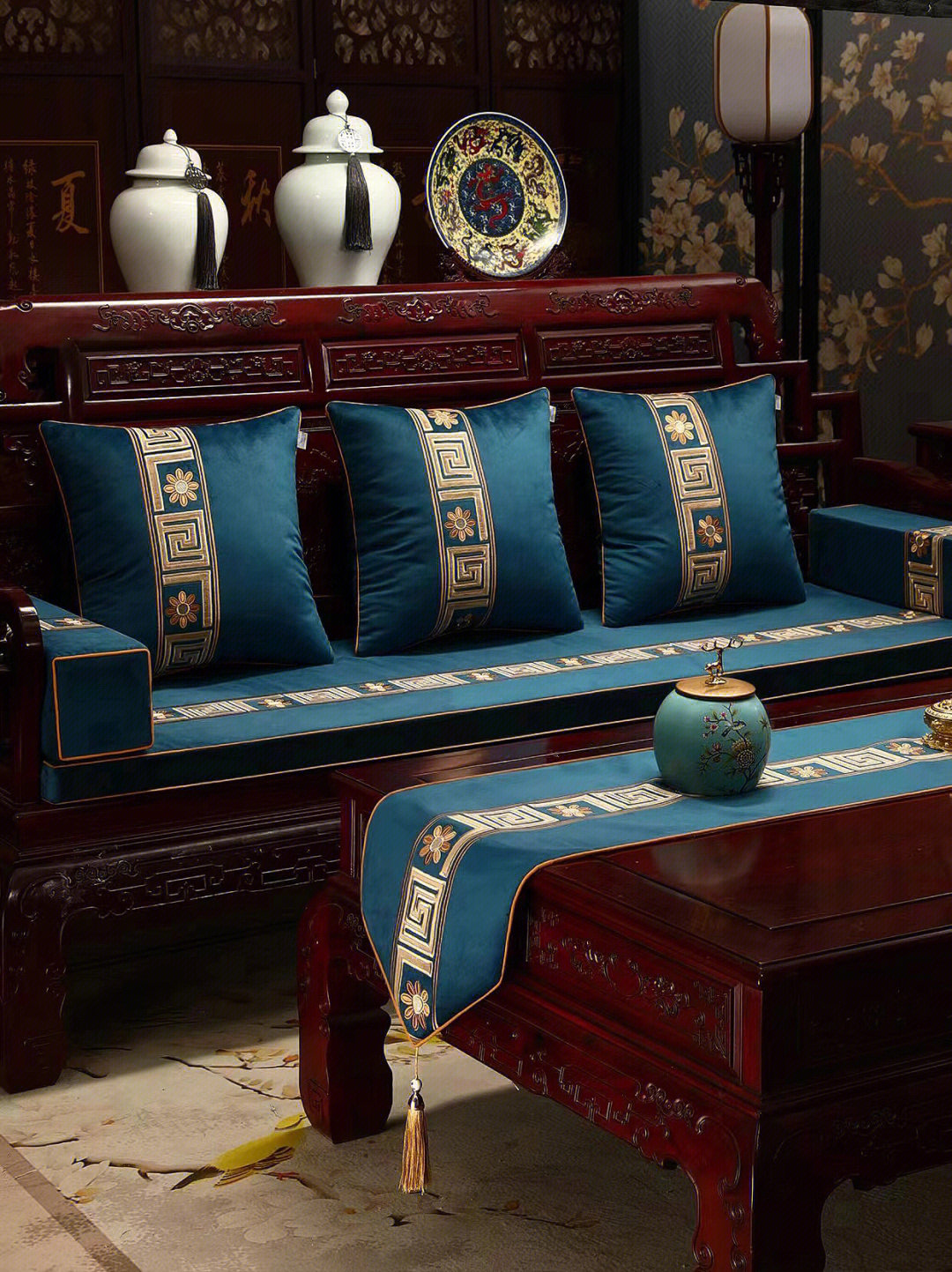 新中式沙发垫推荐