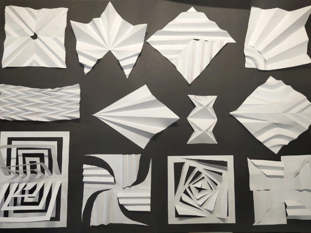 瓦楞折纸立体构成图片