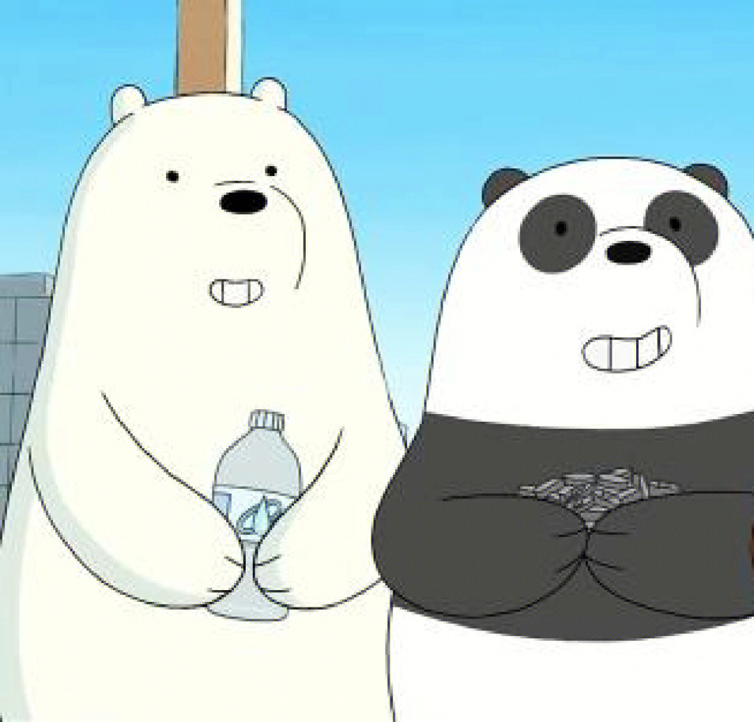白熊和胖达情侣头像图片