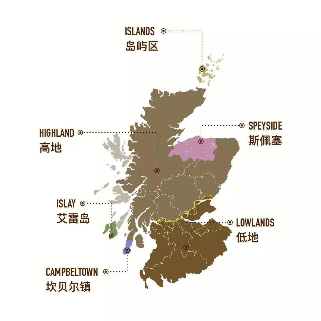 苏格兰地图中文版全图图片