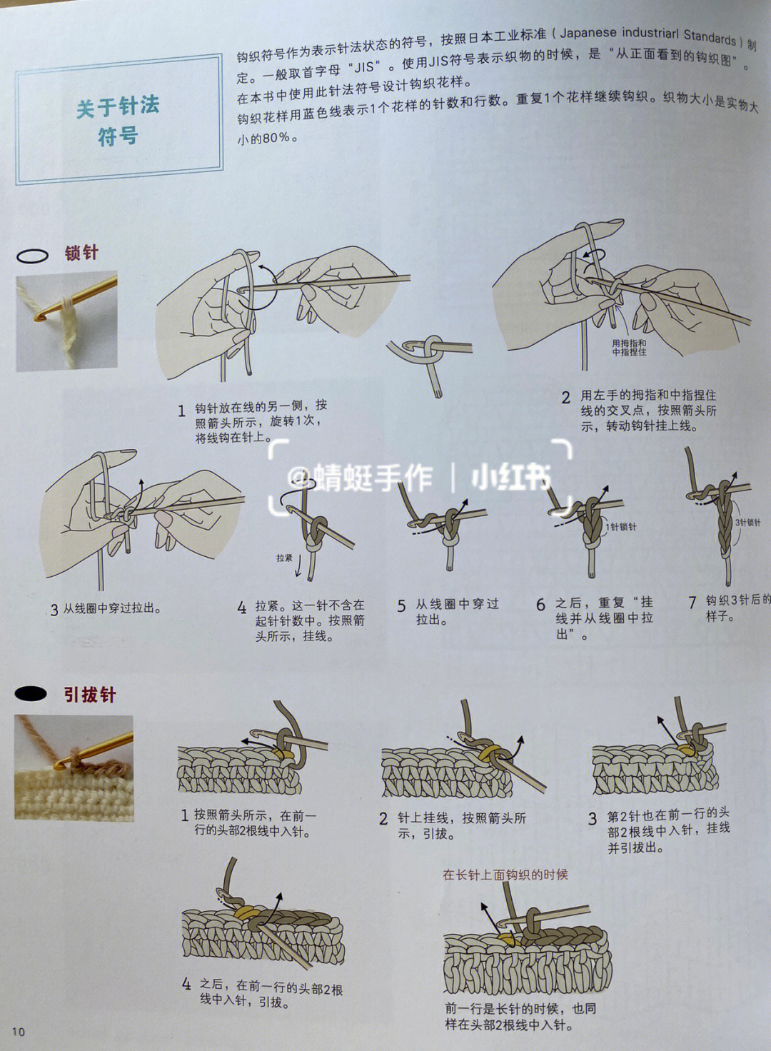 关于钩针基础针法图解