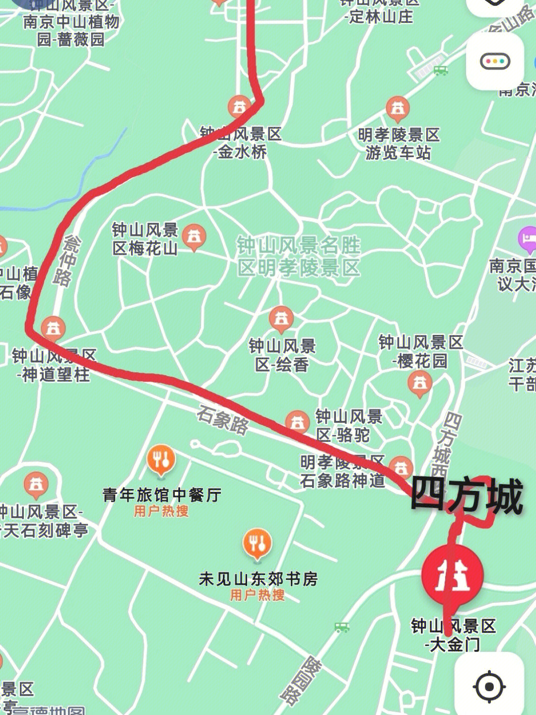 明孝陵路线图图片