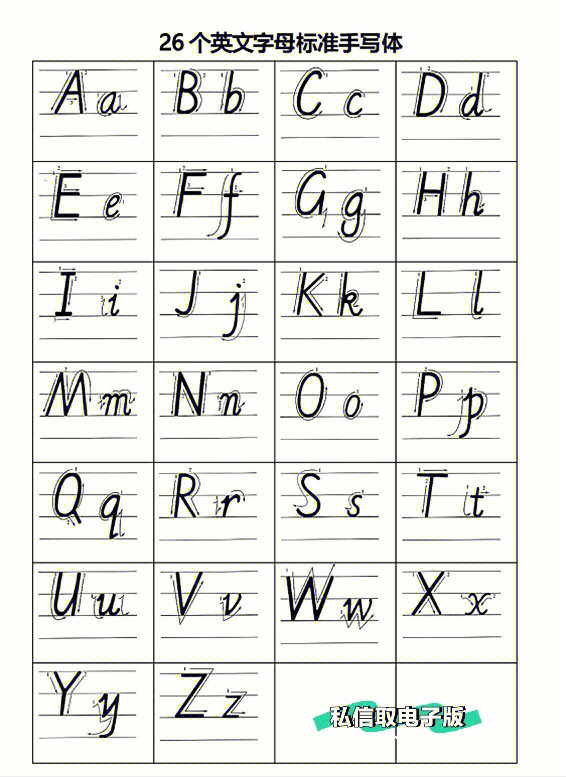 最开始就是要学习如何书写英语,下面晓老师来讲解26个字母的如何进行