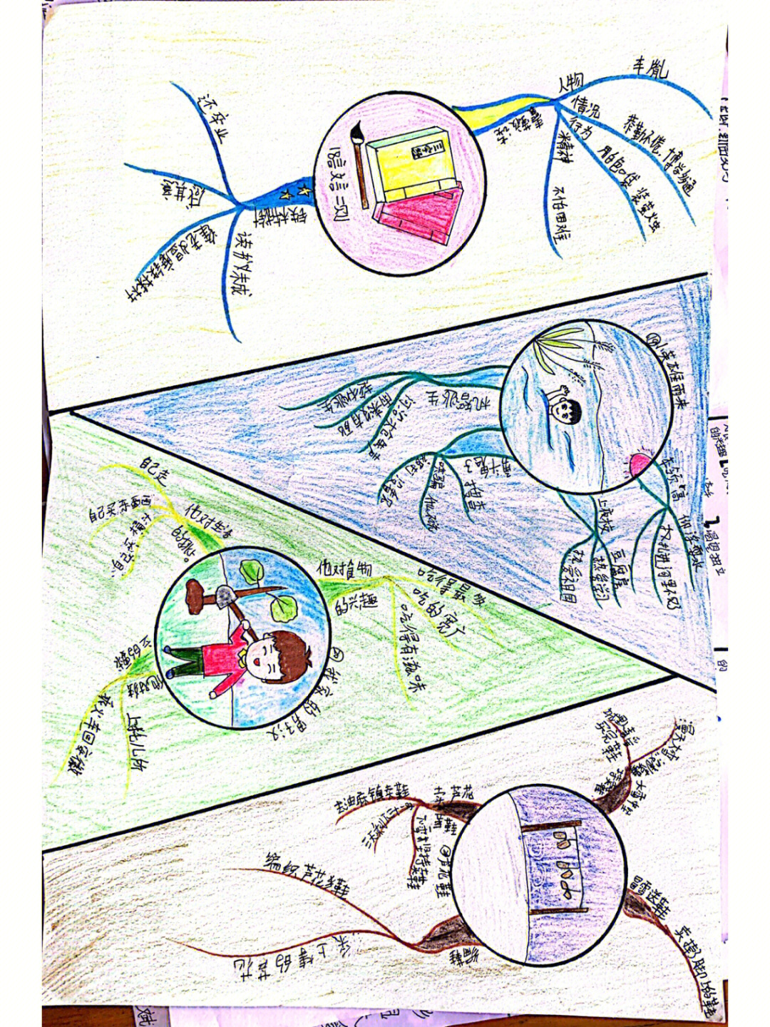 二年级千人纸思维导图图片