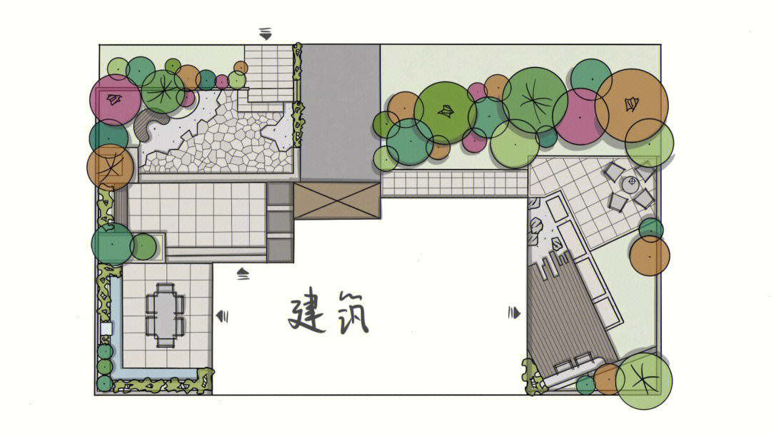 200平米私家花园平面图图片