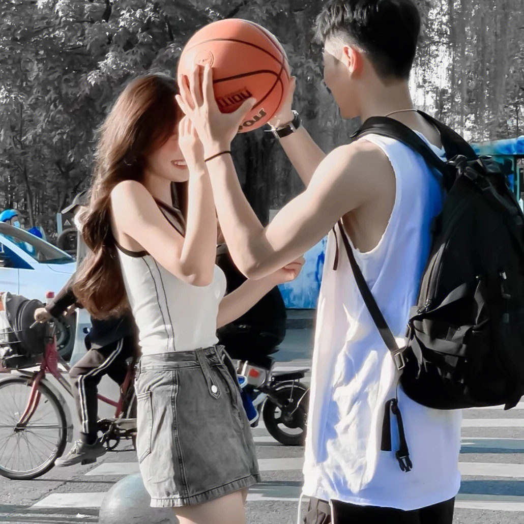 篮球情侣头像 真人图片