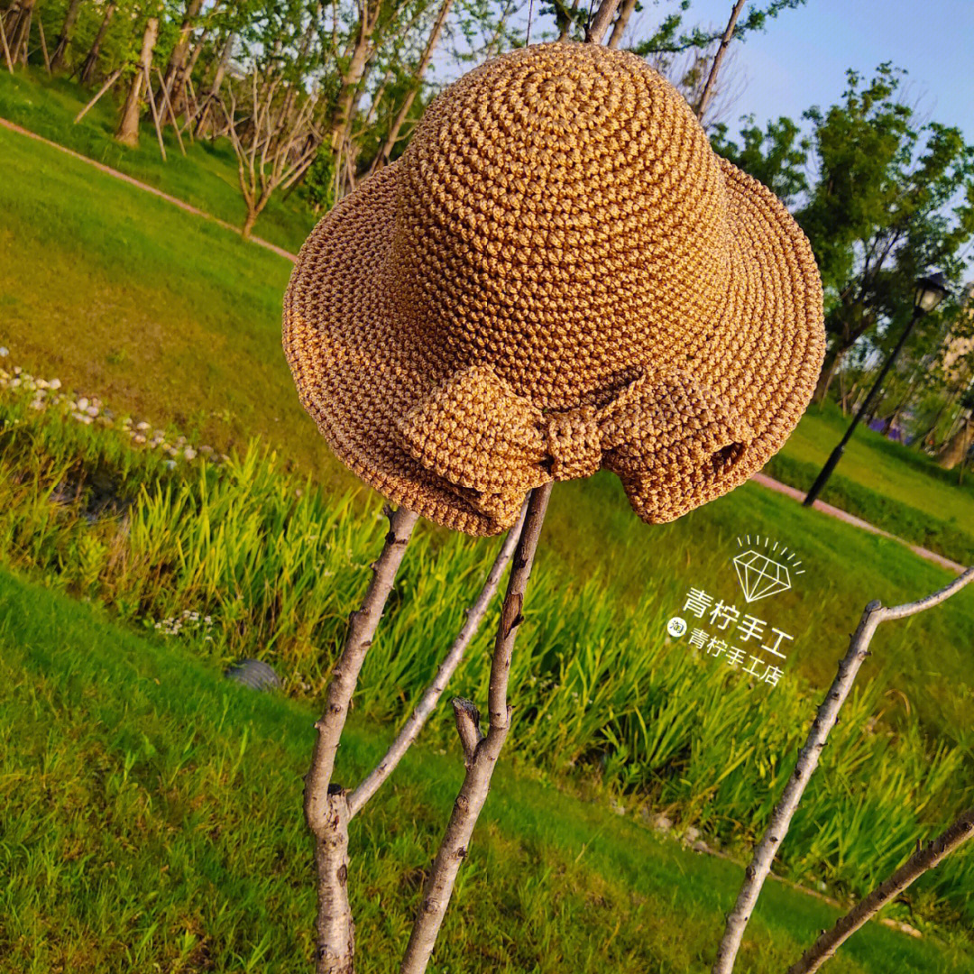 夏凉帽子的钩法图片