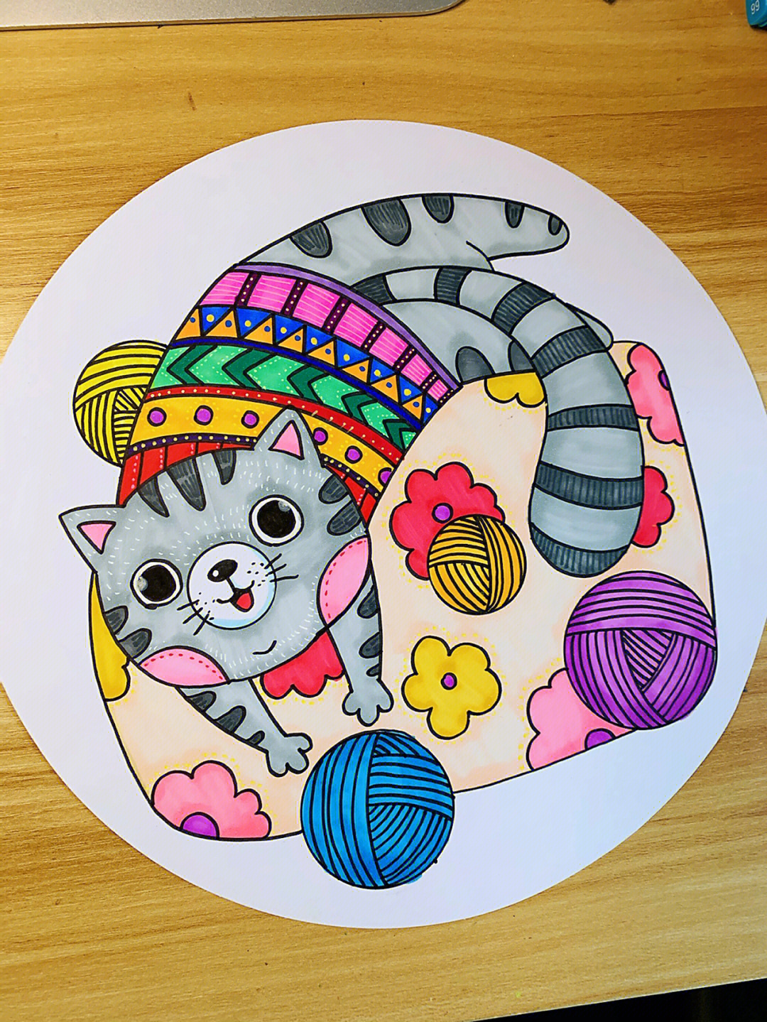 儿童绘画课程教学可爱小猫咪