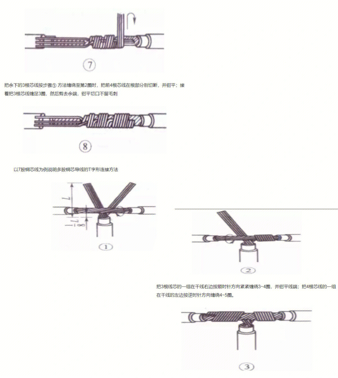 七芯线接法示意图图片