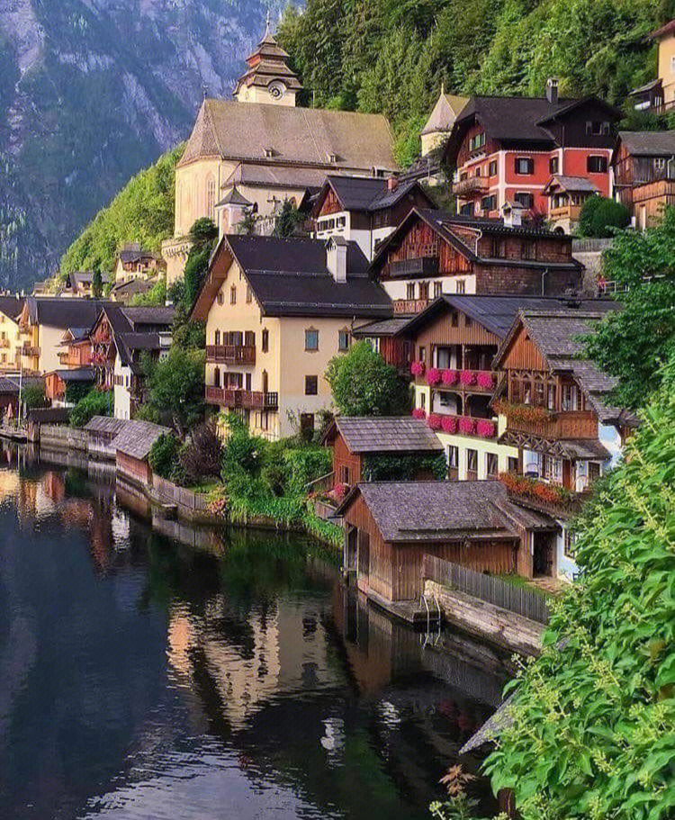 欧洲最美小镇哈尔施塔特奥地利