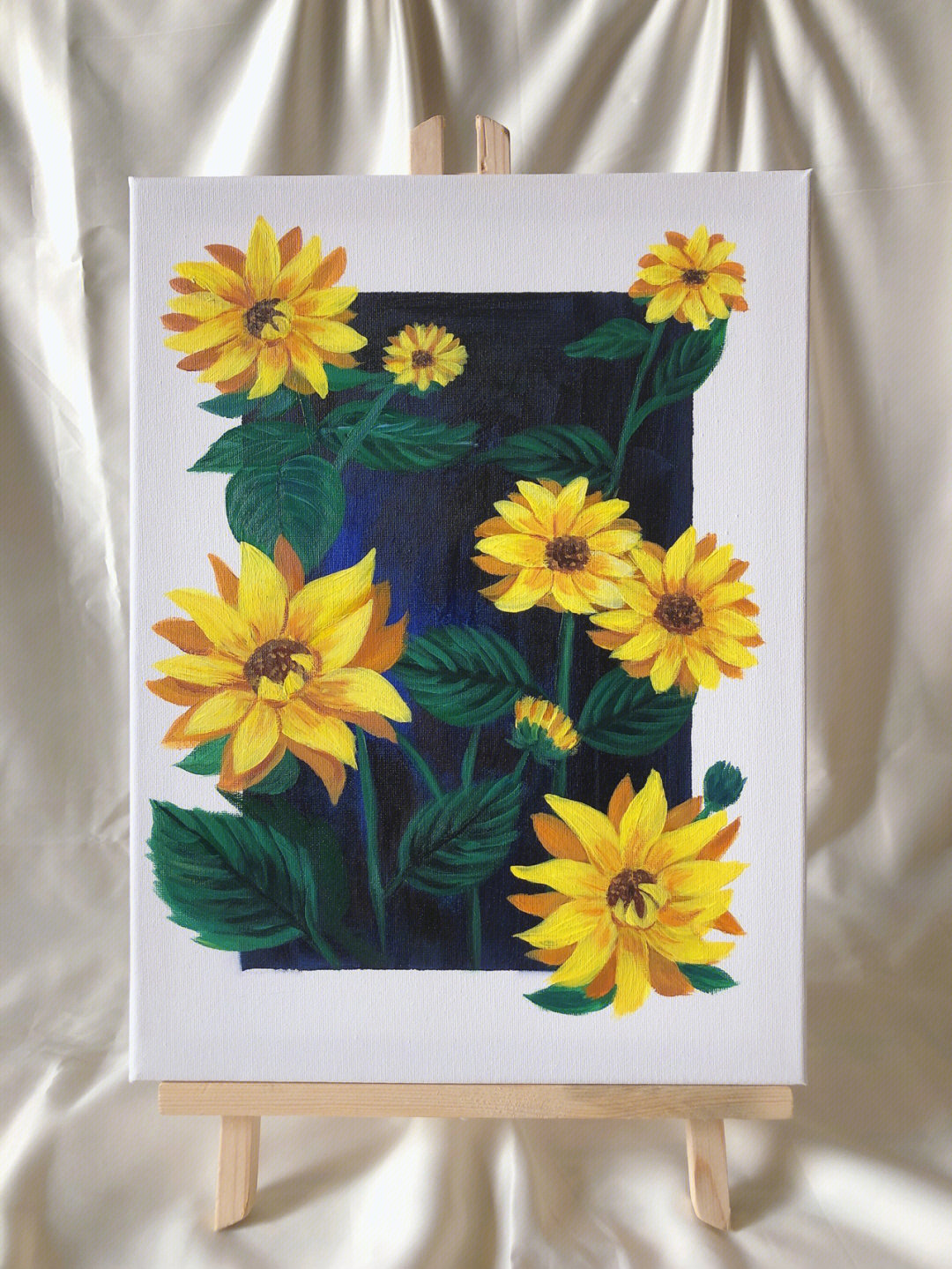 丙烯画向日葵教程图片