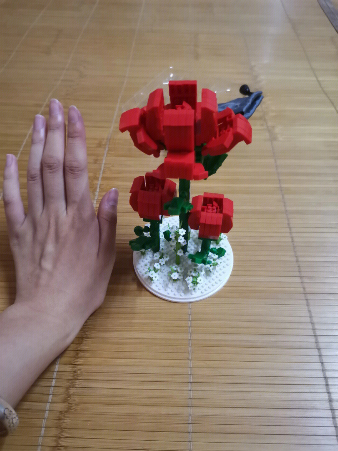 玫瑰花积木教程图片