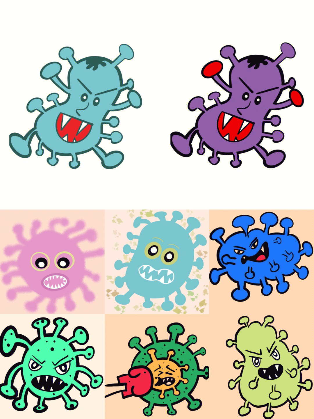 细菌照片卡通图片