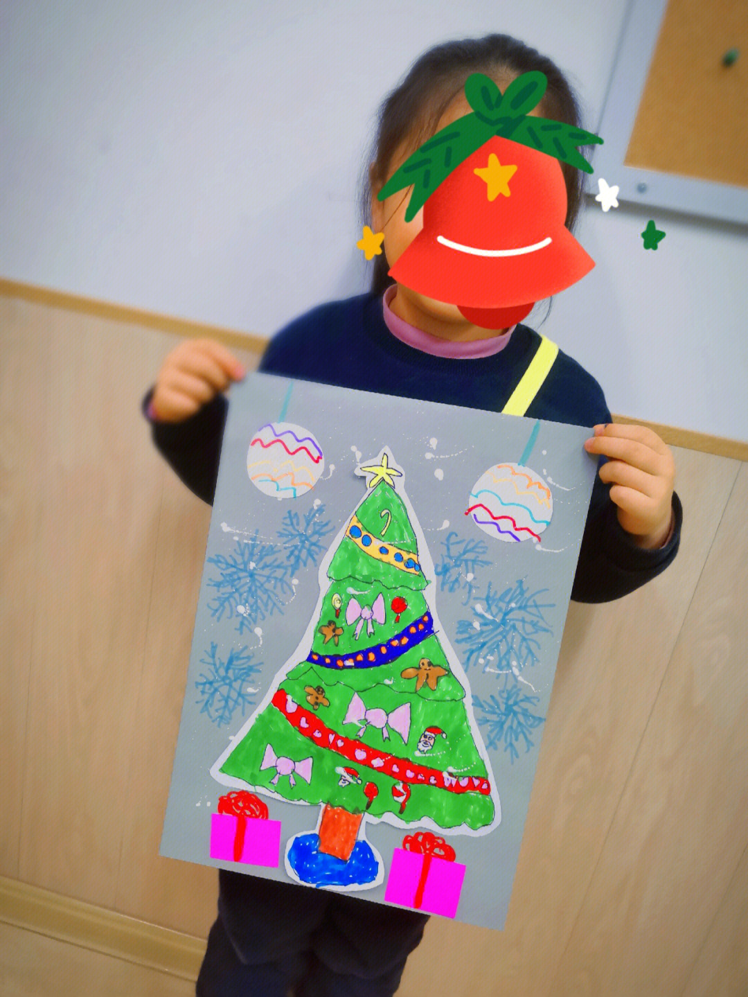 小班小朋友作品哦#少儿创意美术#幼儿创意美术#圣诞节儿童画
