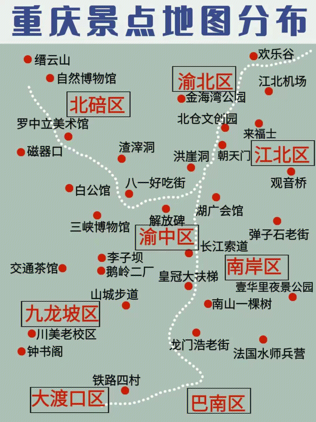 重庆景点地图解析60一看就懂