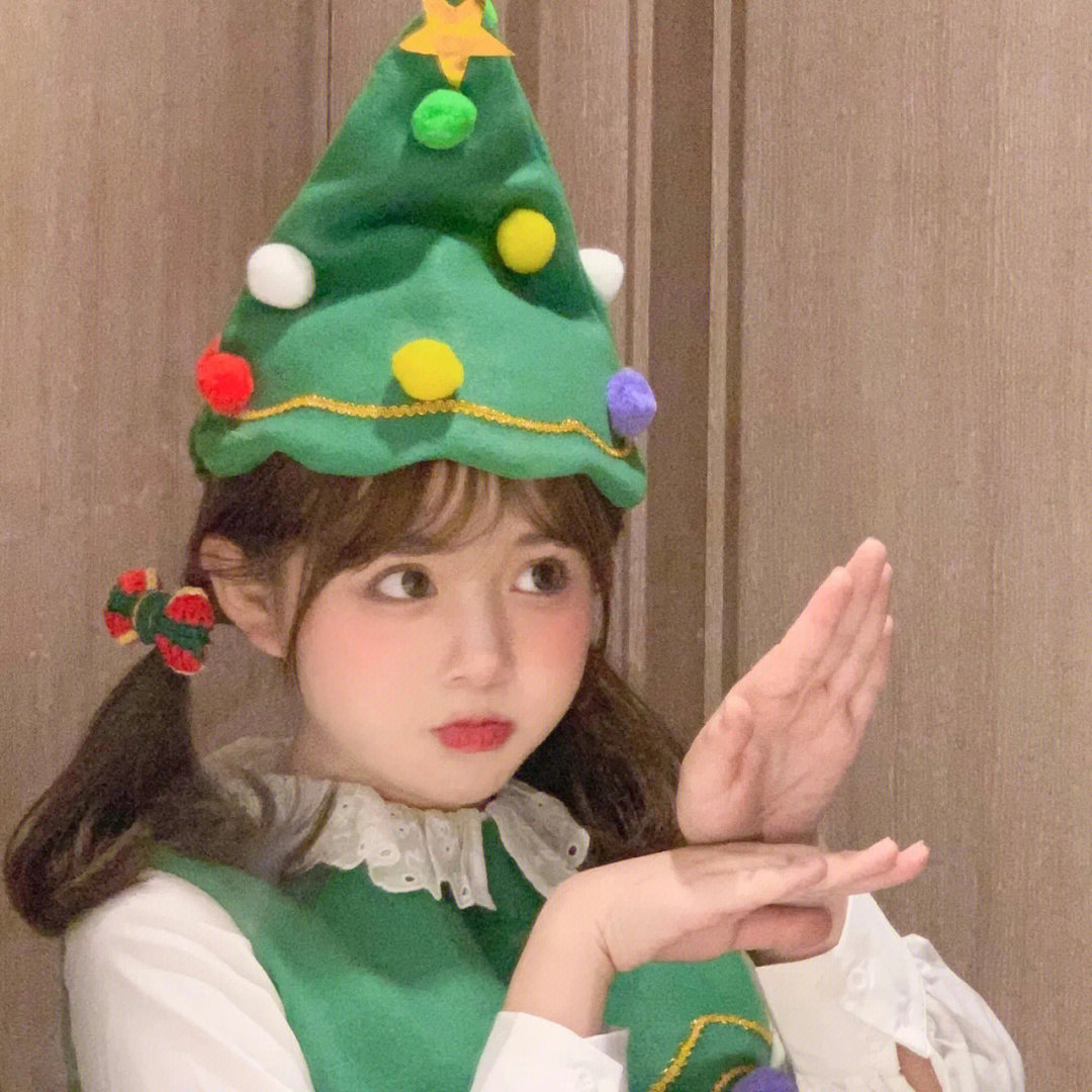 圣诞节专属头像真人女