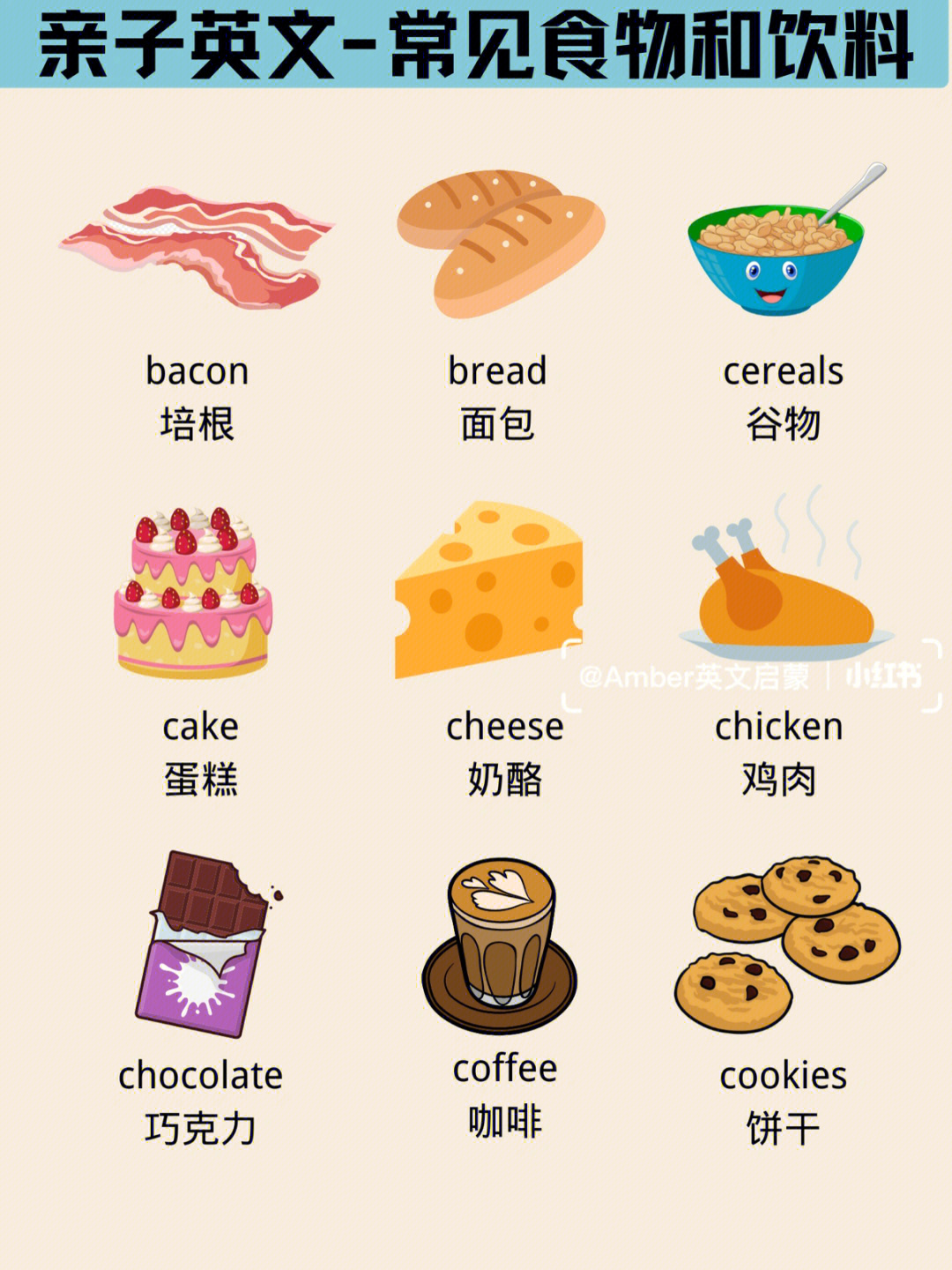 所有食物的英语图片