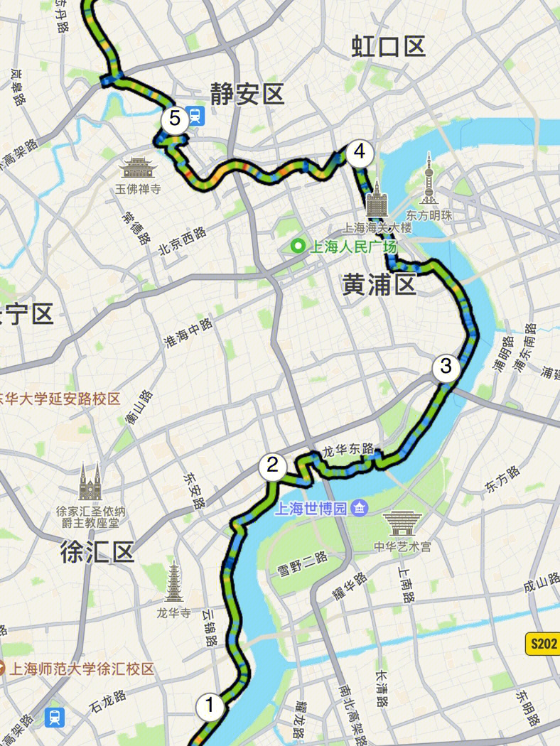 浦西滨江骑行路线图片