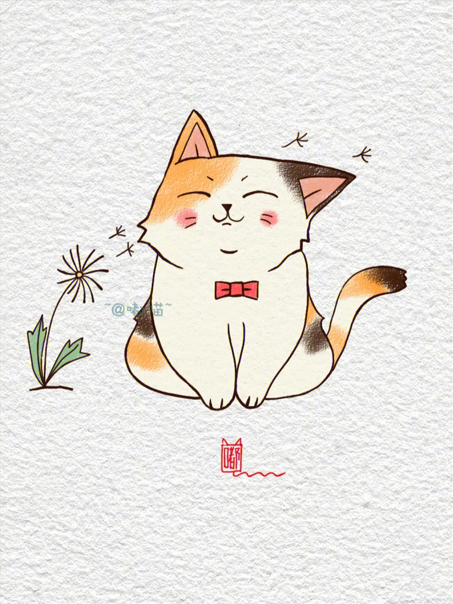 可爱的猫咪简笔画教程画画