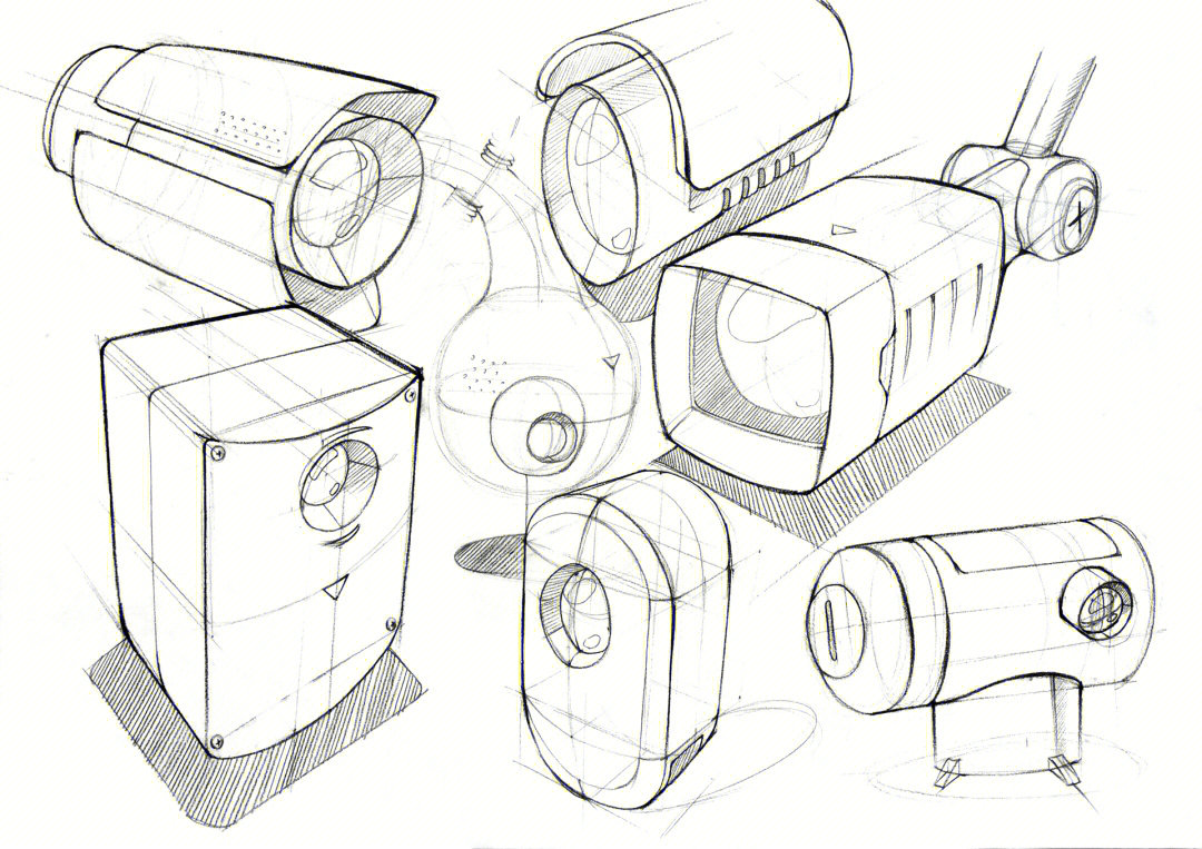 产品设计专业结构线稿手绘练习作品分享
