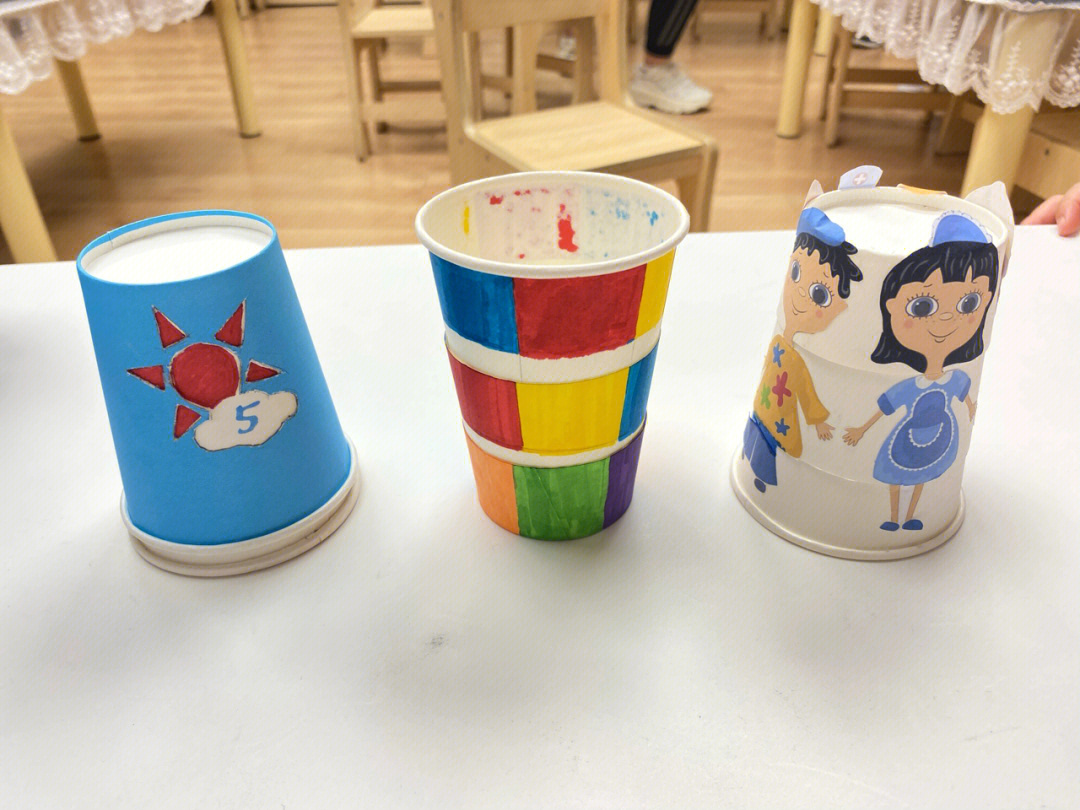幼儿园纸杯的各种玩法图片