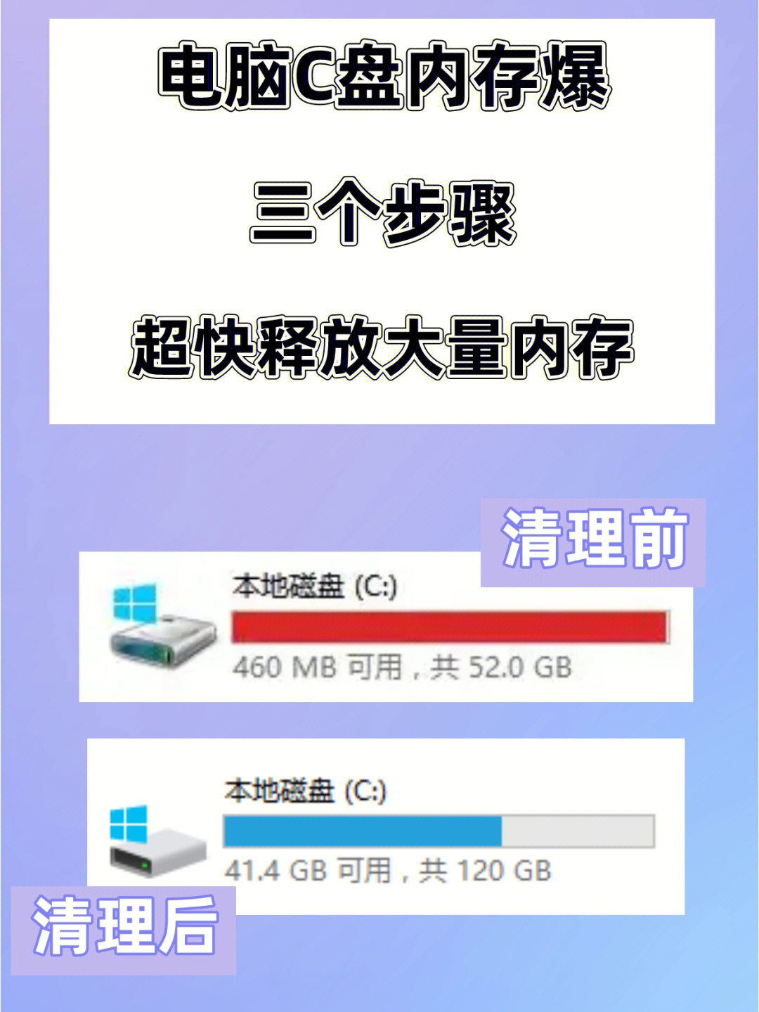 电脑c盘内存满了怎么清理