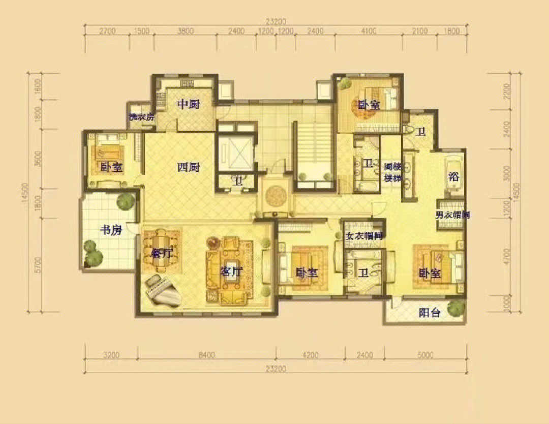 新增万城华府龙园大平层面积:307㎡朝向:南北通透四居室付款:年付空房