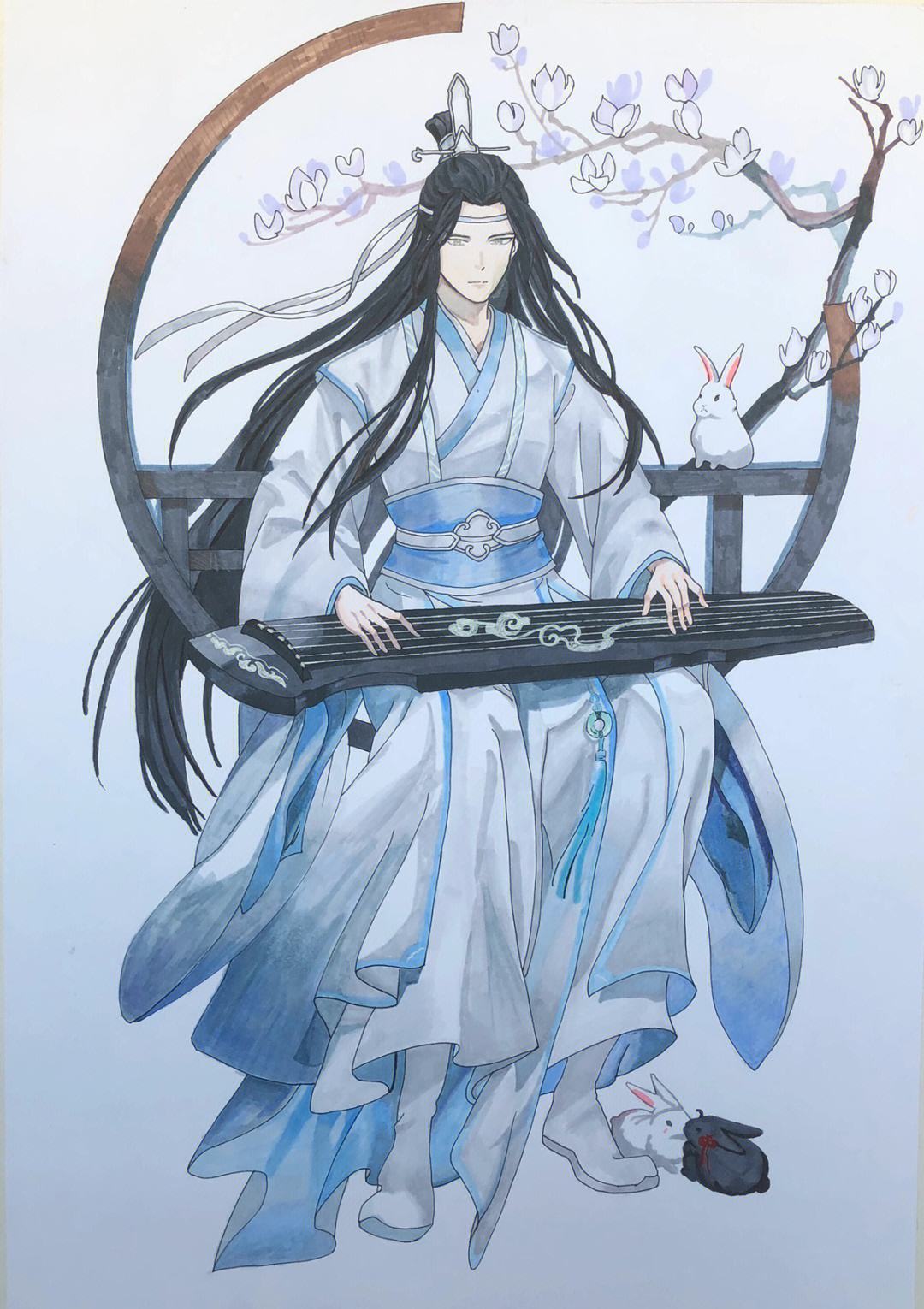 临摹蓝忘机魔道祖师