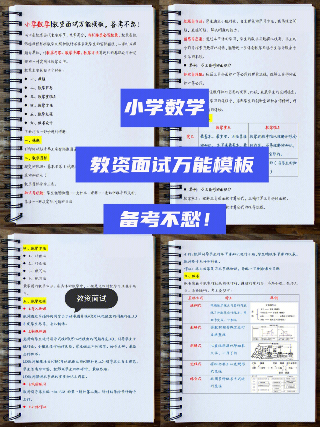 小学数学教资面试万能模板备考不愁