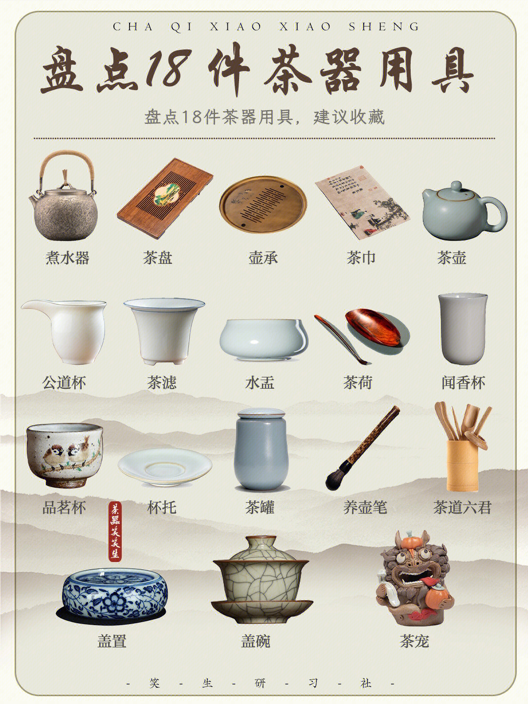 茶具各种器具名称图片