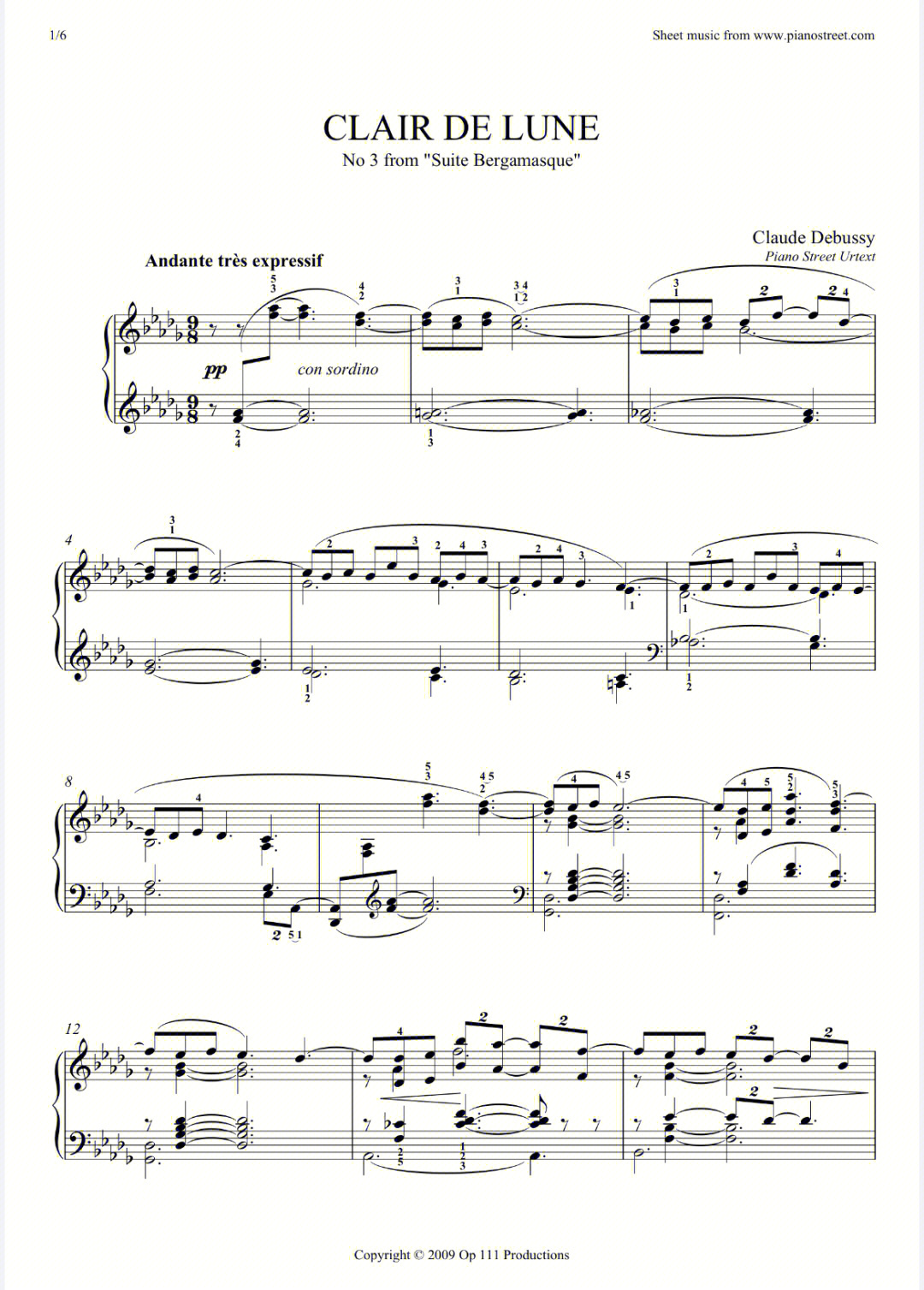 《月光》其实并不是单独一首钢琴曲,原属于德彪西在1890年开始创作