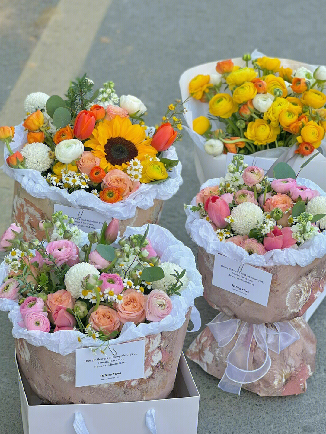 阜阳花店38女神节混搭花束郁金香花束