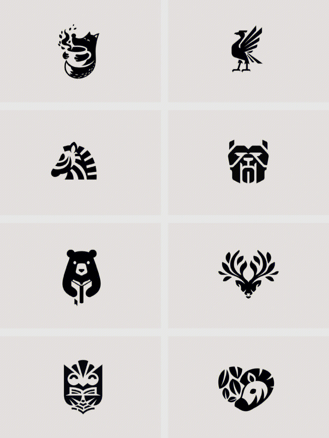 分享一组简洁动物logo,一起来学习吧!