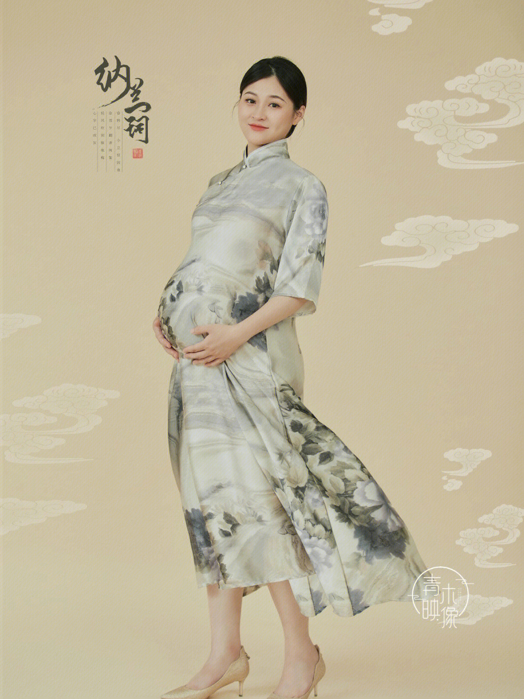 宛如画卷的中国风孕妇照适合所有的孕妈