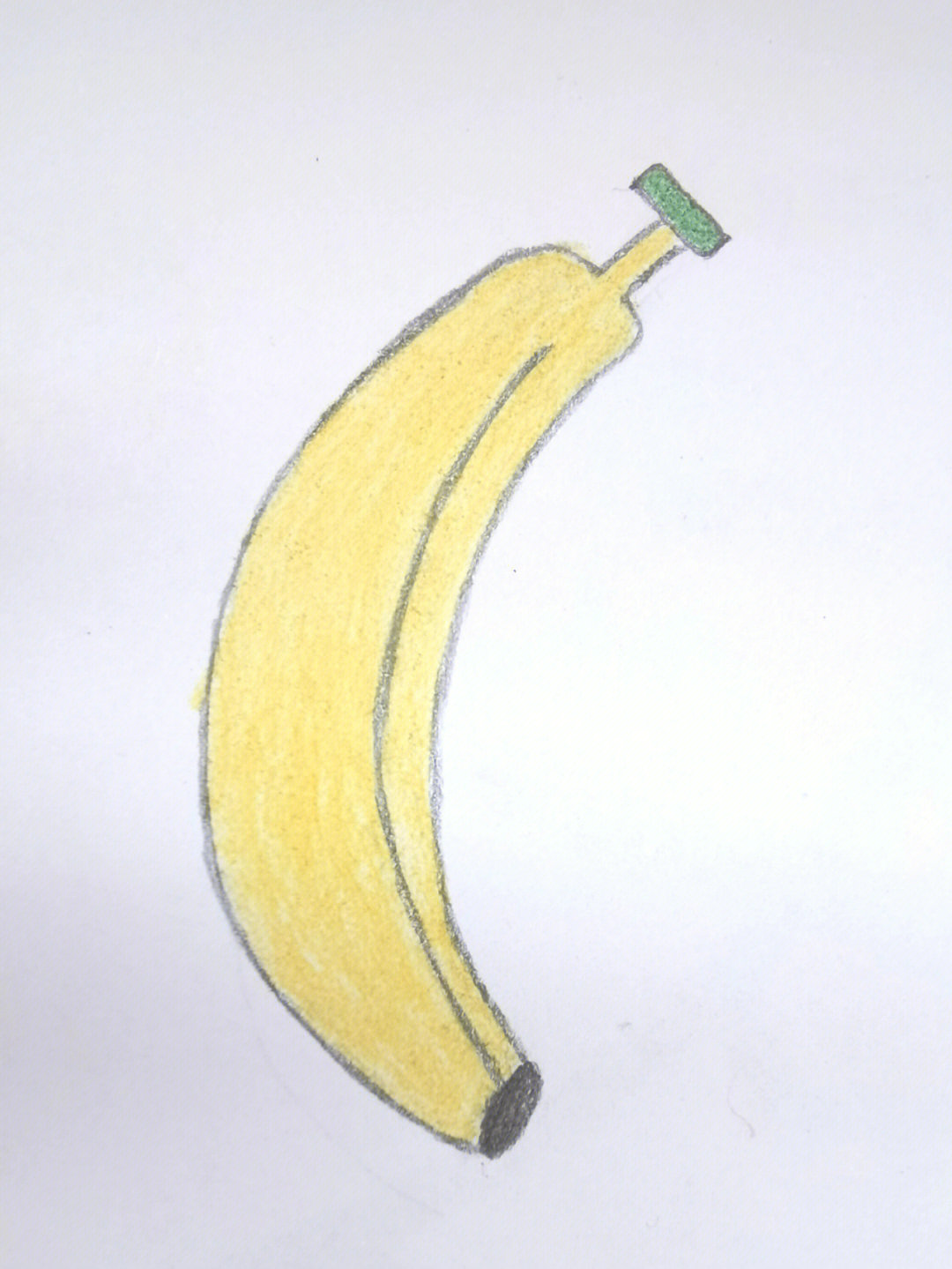 涂黑,上色,香蕉就完成了就这么简单,一起来画香蕉吧