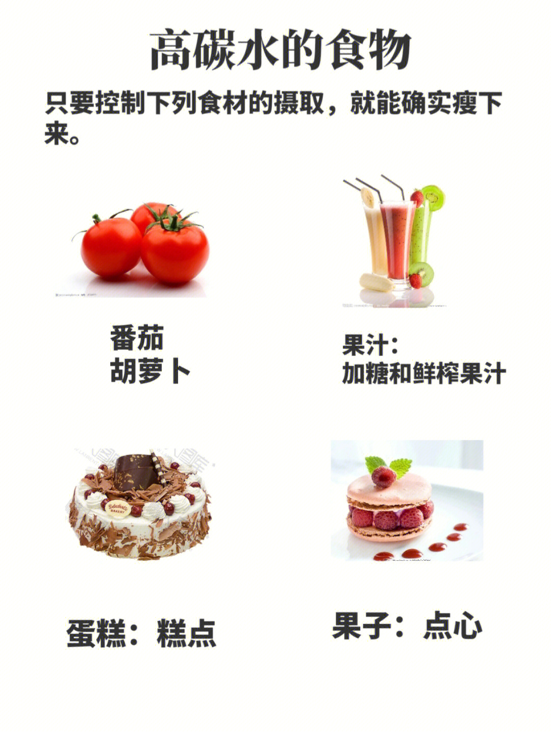 碳水化合物食物一览表图片