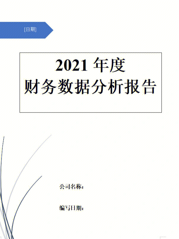 92财务经理的企业年度数据分析报告模板