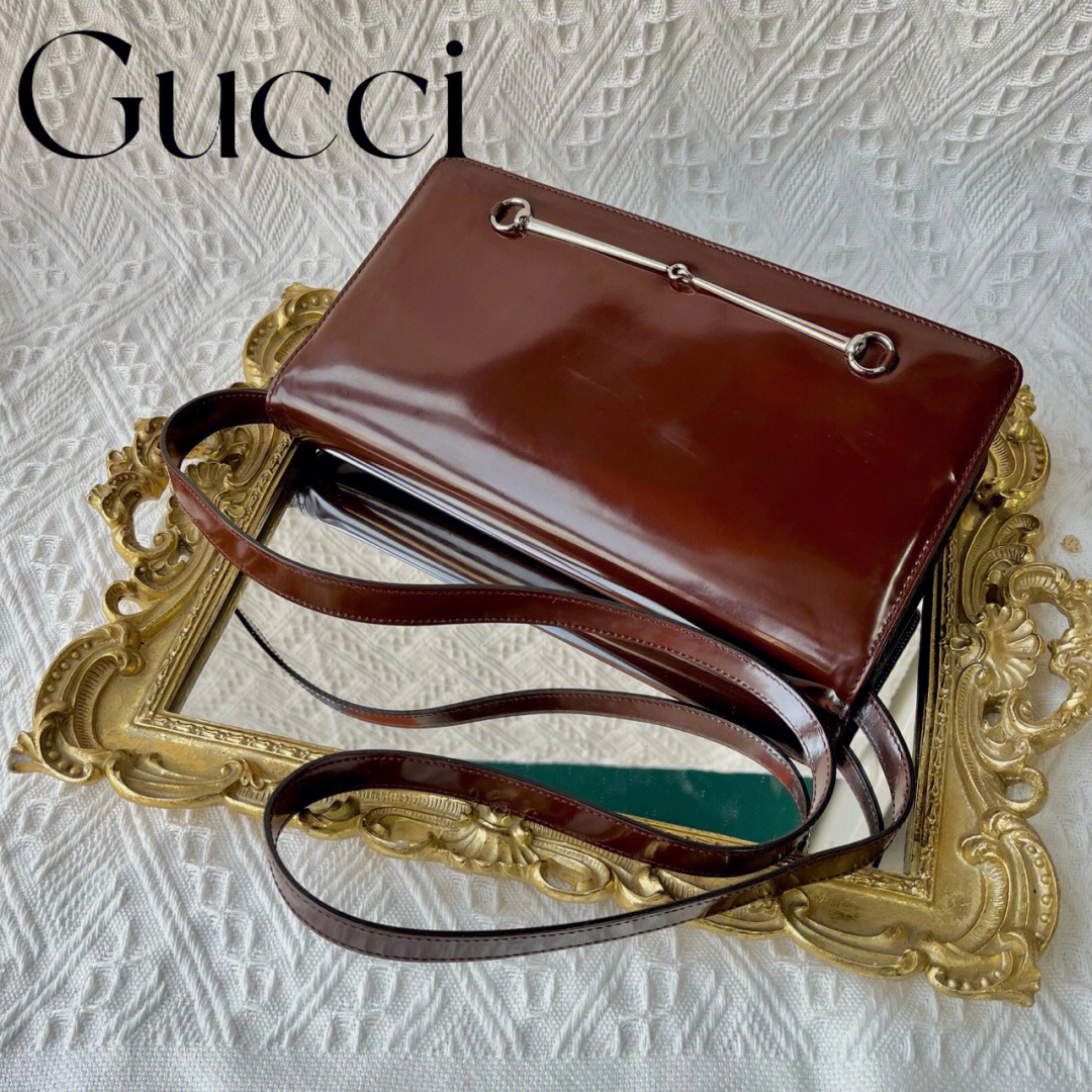 gucci马衔扣信封包