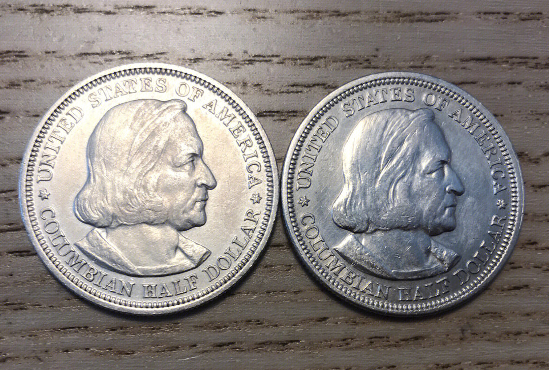 美国18921893年半元银币哥伦布发现新大陆