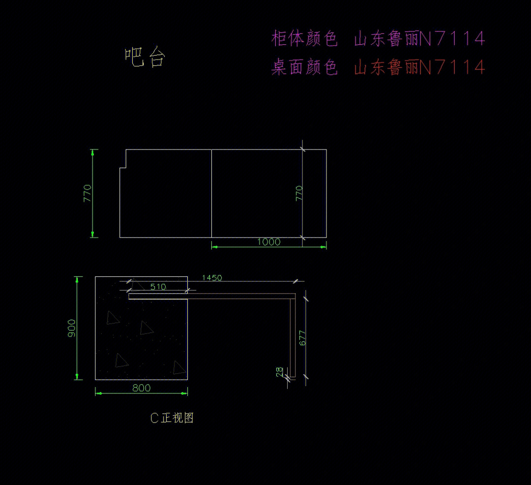 岩板岛台尺寸图图片