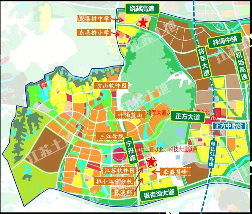 江宁正方新城卫星图图片