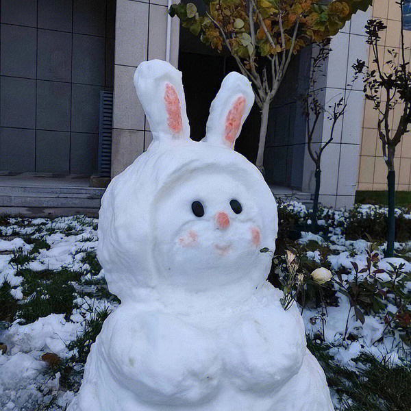 阳光下的雪人头像图片