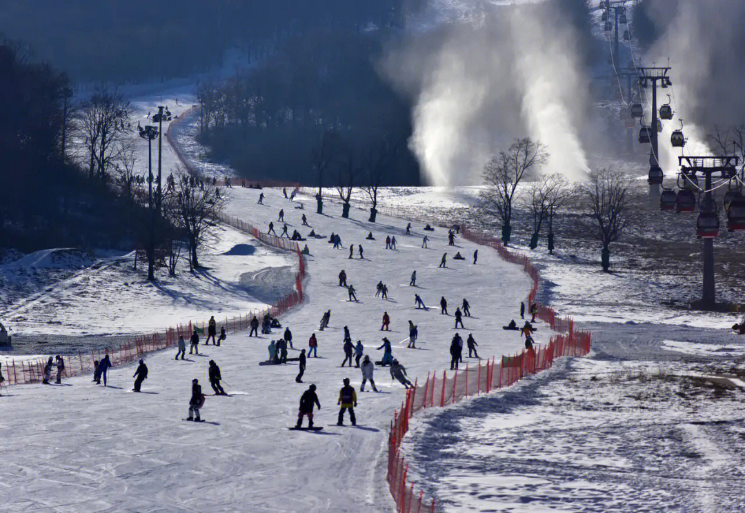 松花湖雪道图高清图片