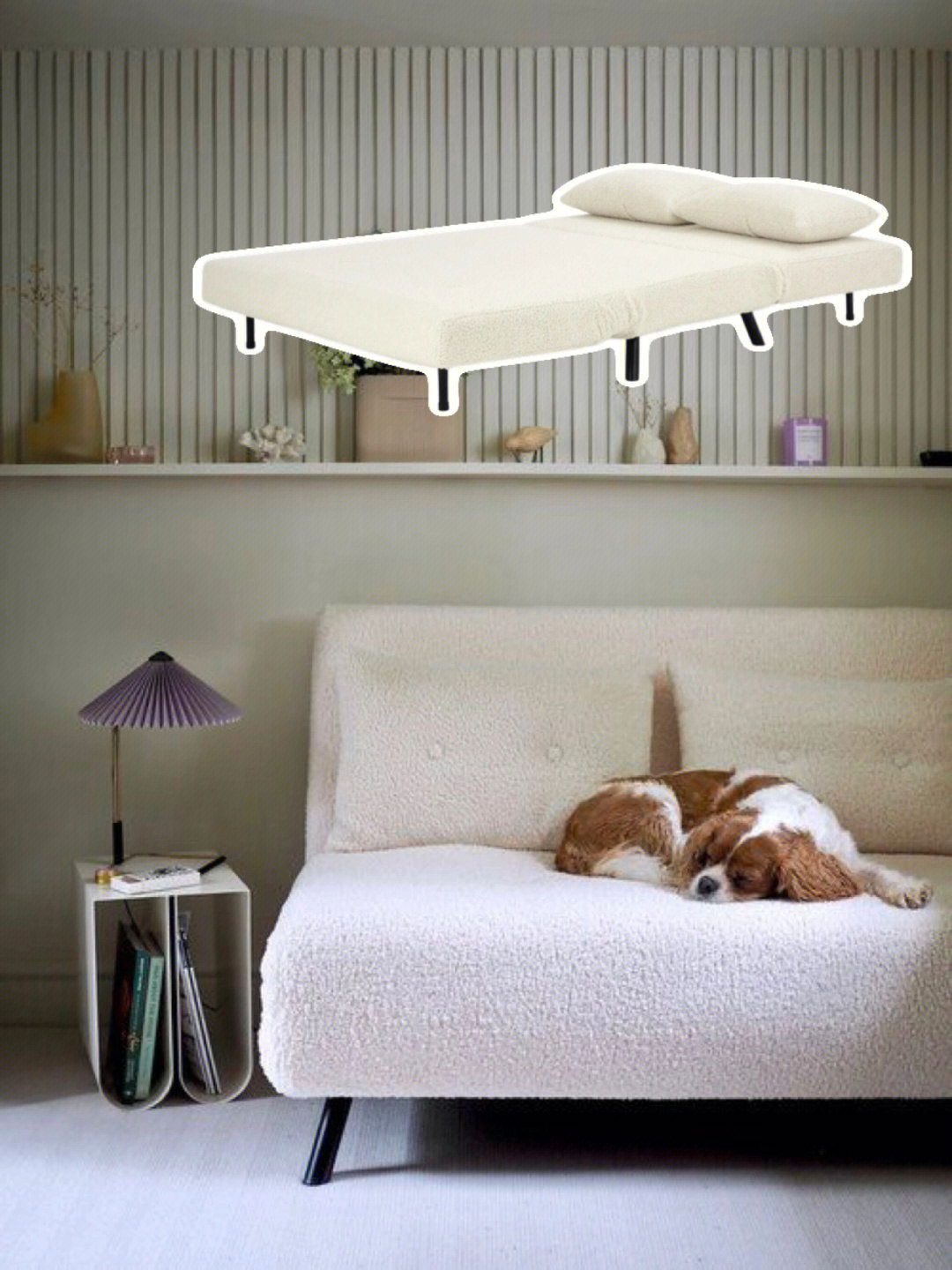 羊羔绒折叠沙发床既是沙发也是床