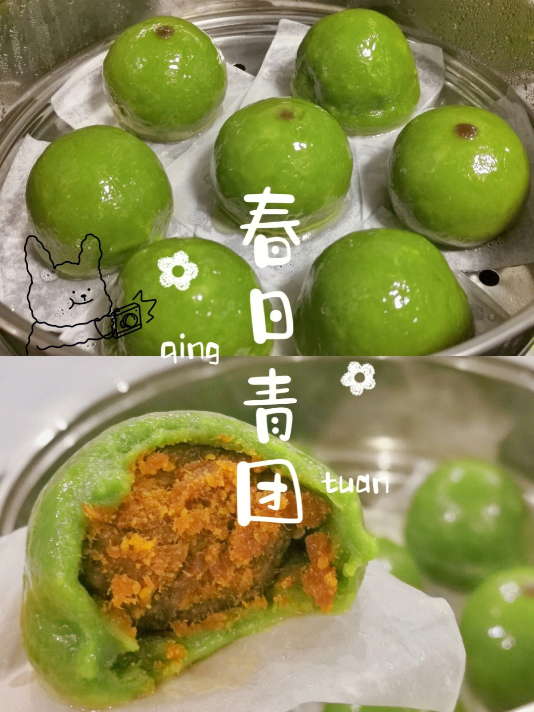 每到这个时节就超级馋青团06但是又觉得冷加工的那种青团皮子太甜了